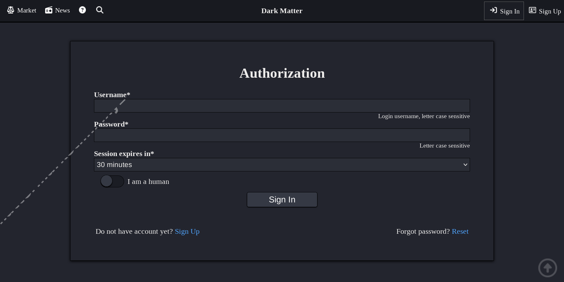 User Login Interface
